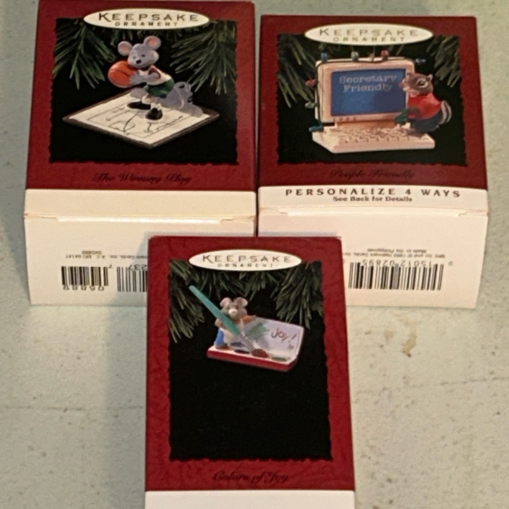 3 Vintage Hallmark Keepsake Ornaments